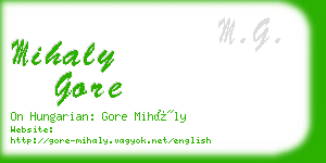 mihaly gore business card